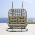 Family Outdoor Furniture Garden Rattan Double Swing Chair